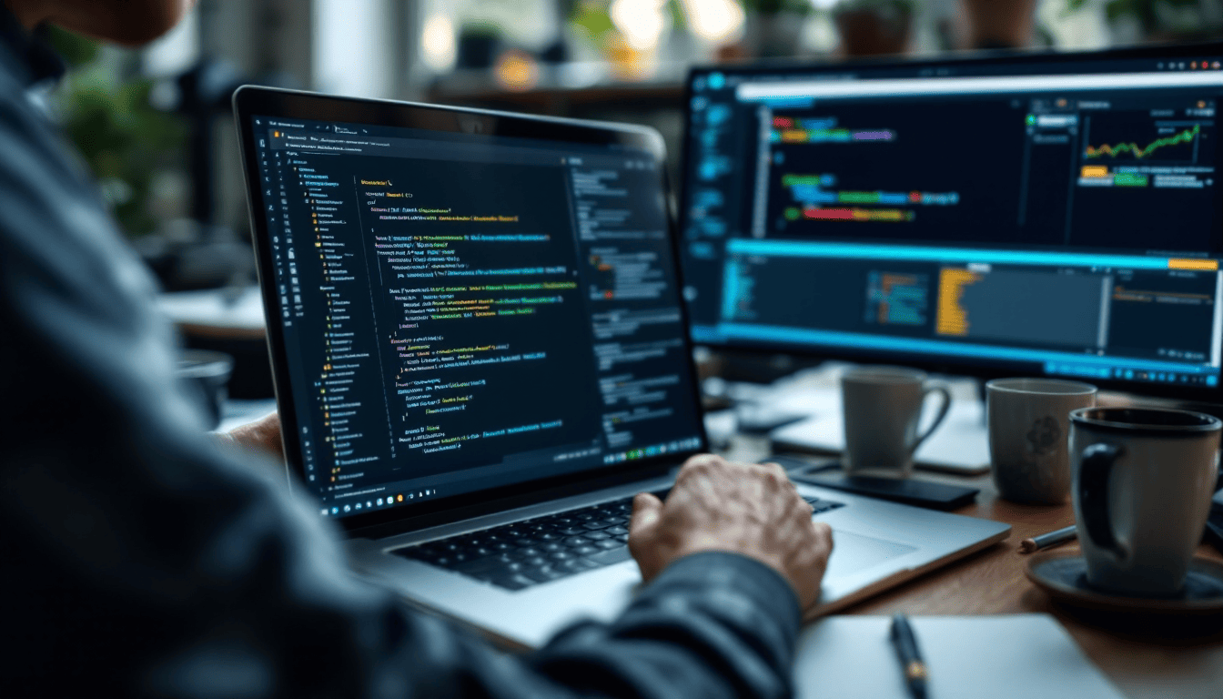 Next.js 애플리케이션의 배포 자동화와 CI/CD 파이프라인을 위해 Vercel CLI, AWS CDK, Docker를 사용하는 개발자 모습