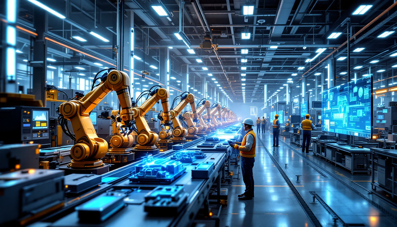 AI 기반 예측 유지보수가 적용된 스마트 팩토리 현장