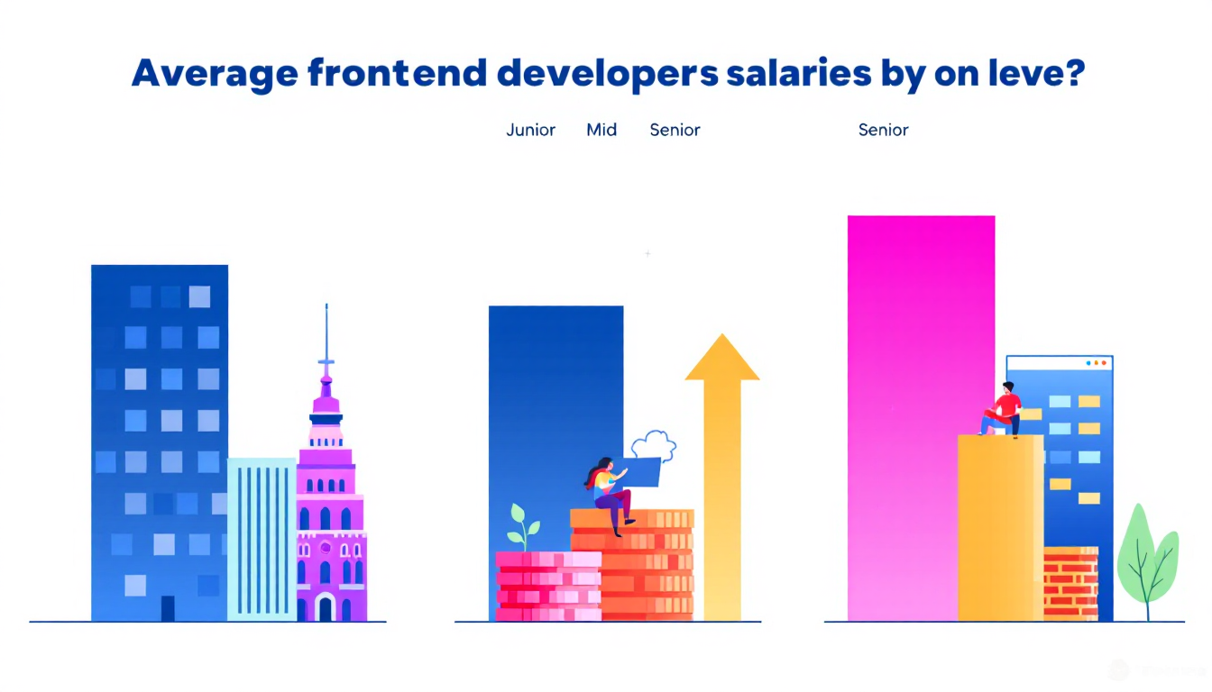 프론트엔드 개발자 연봉 수준과 기술 스택에 따른 연봉 차이를 보여주는 인포그래픽