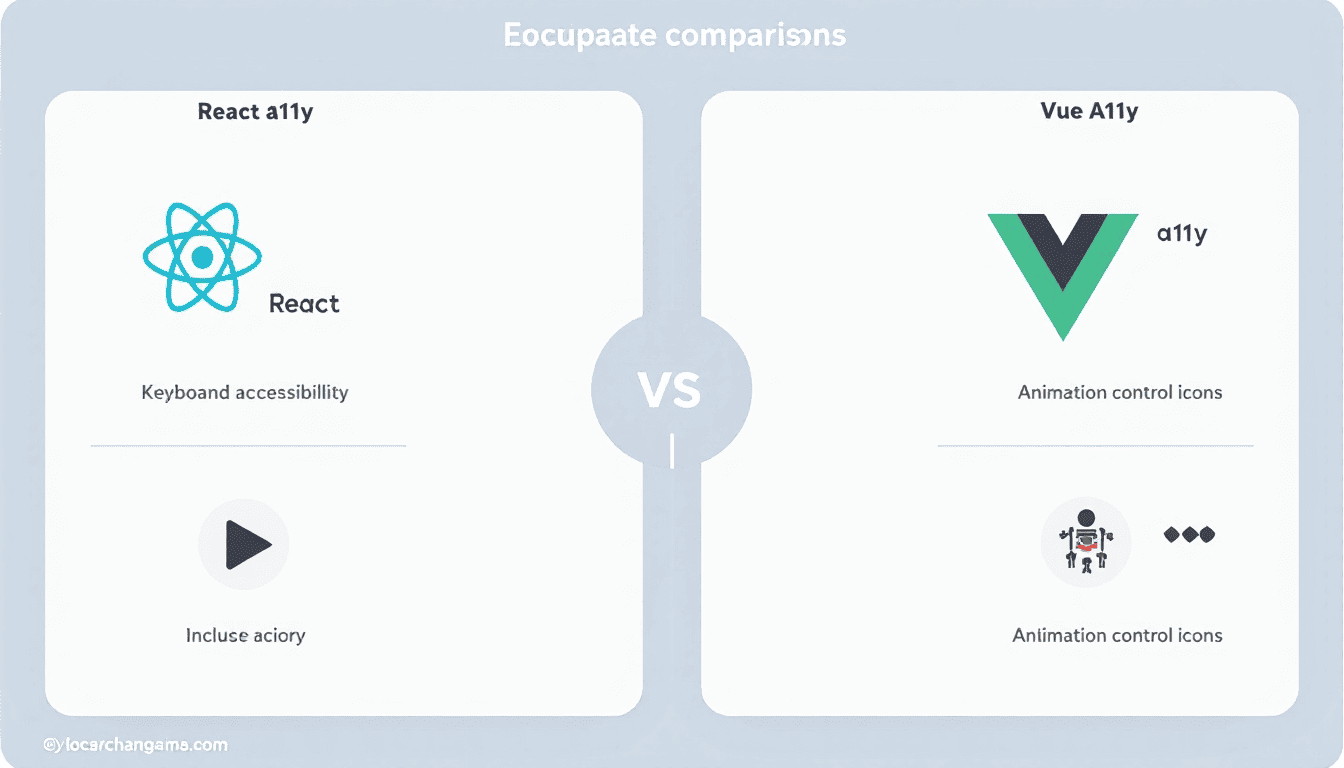 접근성 높은 프론트엔드 라이브러리와 ARIA 속성 사용을 보여주는 시각화