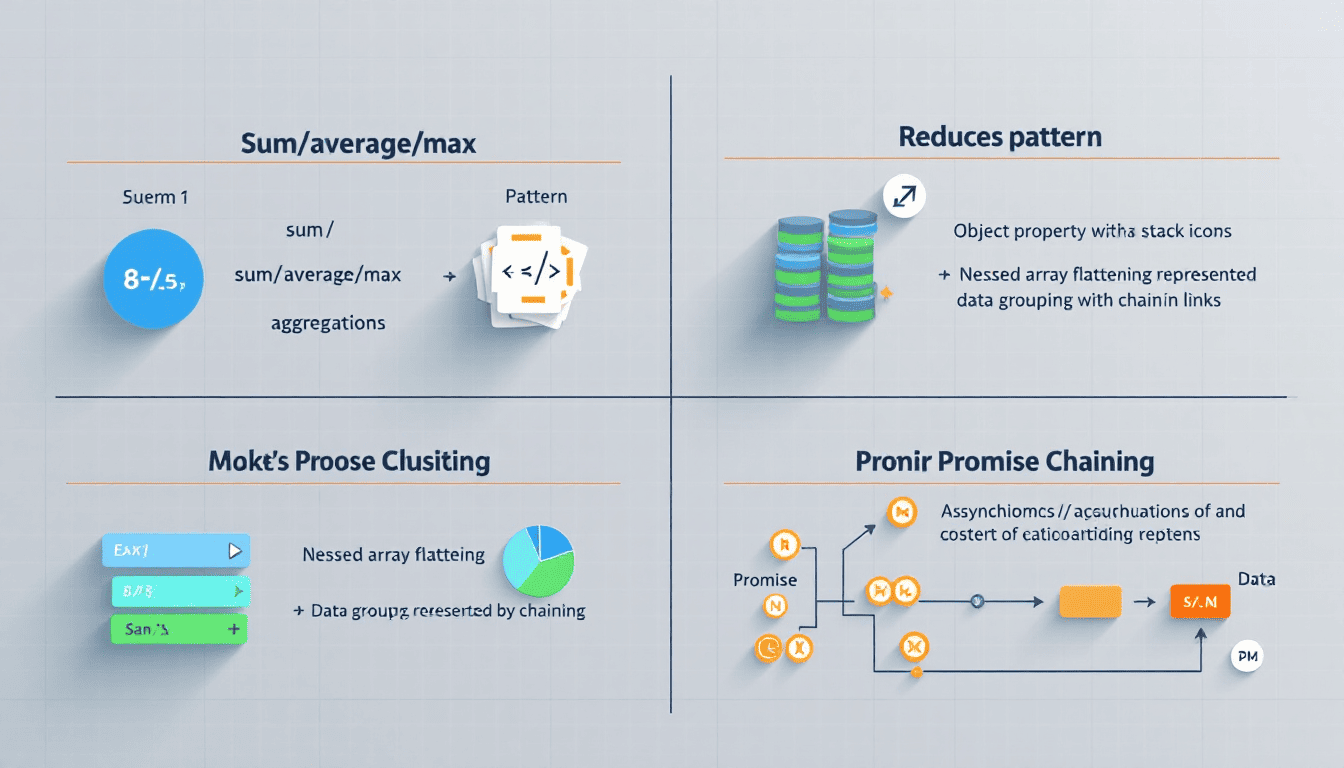 reduce 함수의 활용 패턴을 나타낸 인포그래픽