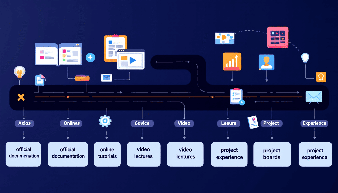 Axios 학습 경로 인포그래픽