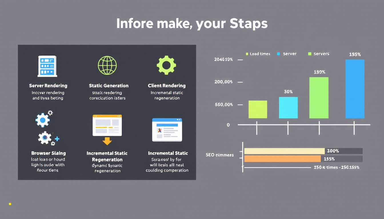 Next.js SEO와 SSR 다양한 렌더링 방식을 설명하는 인포그래픽